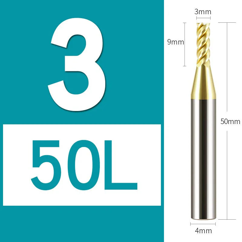 4Flutes HRC68 Carbide End Mill Alloy Tungsten Steel Milling Cutter Endmills CNC Cutting Tools for Stainless Steel Titanium steel