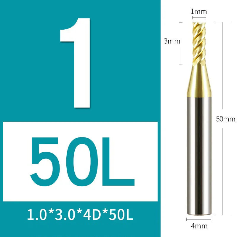 4Flutes HRC68 Carbide End Mill Alloy Tungsten Steel Milling Cutter Endmills CNC Cutting Tools for Stainless Steel Titanium steel
