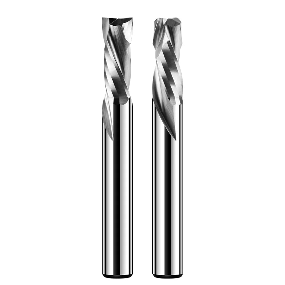 Fraise pour le travail du bois, coupe haut et bas, 2 cannelures, outil de fraisage en carbure en spirale, routeur CNC, fraises à Compression pour bois