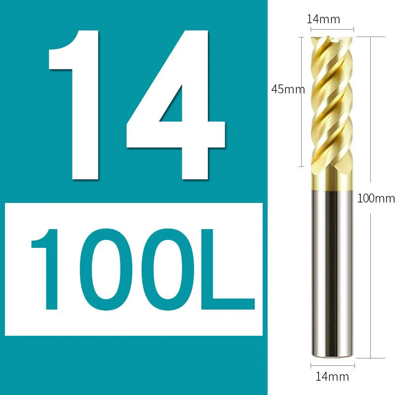 4Flutes HRC68 Carbide End Mill Alloy Tungsten Steel Milling Cutter Endmills CNC Cutting Tools for Stainless Steel Titanium steel