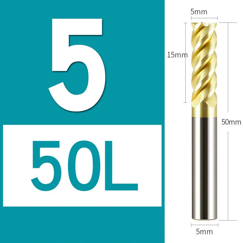 4Flutes HRC68 Carbide End Mill Alloy Tungsten Steel Milling Cutter Endmills CNC Cutting Tools for Stainless Steel Titanium steel