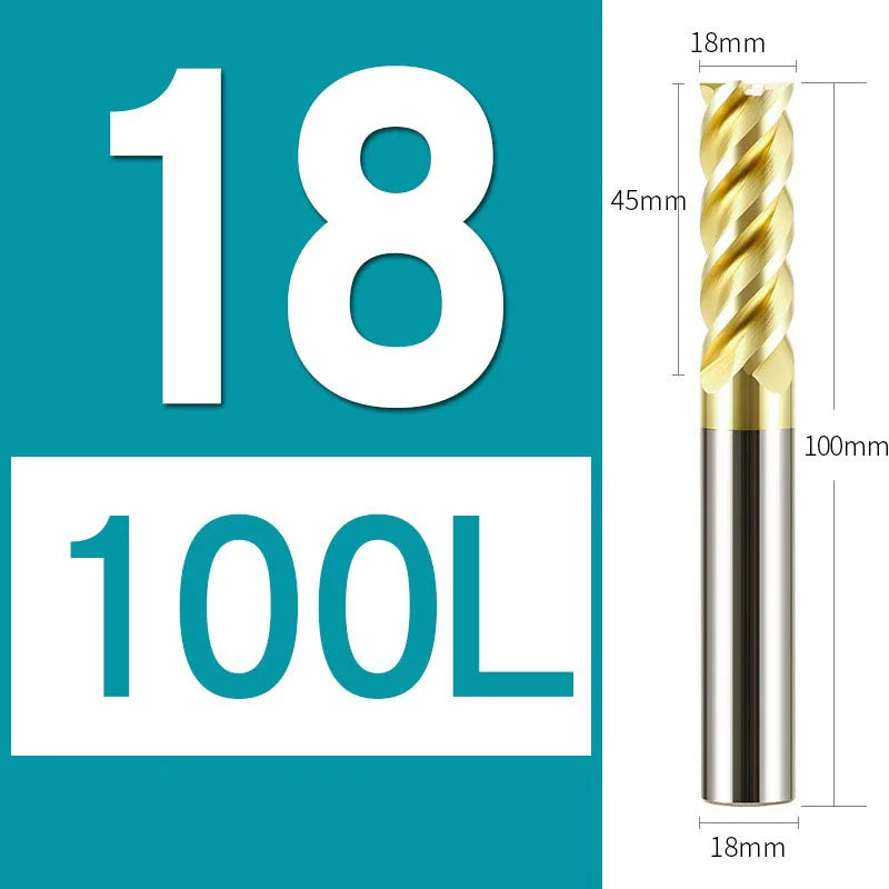 4Flutes HRC68 Carbide End Mill Alloy Tungsten Steel Milling Cutter Endmills CNC Cutting Tools for Stainless Steel Titanium steel
