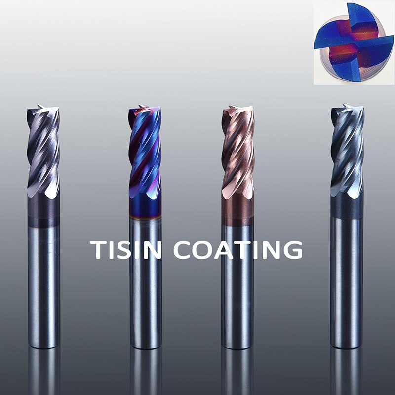 Xuhan HRC50 55 65 Carbide 4 Flutes End mill Milling Cutter Alloy Coat ...