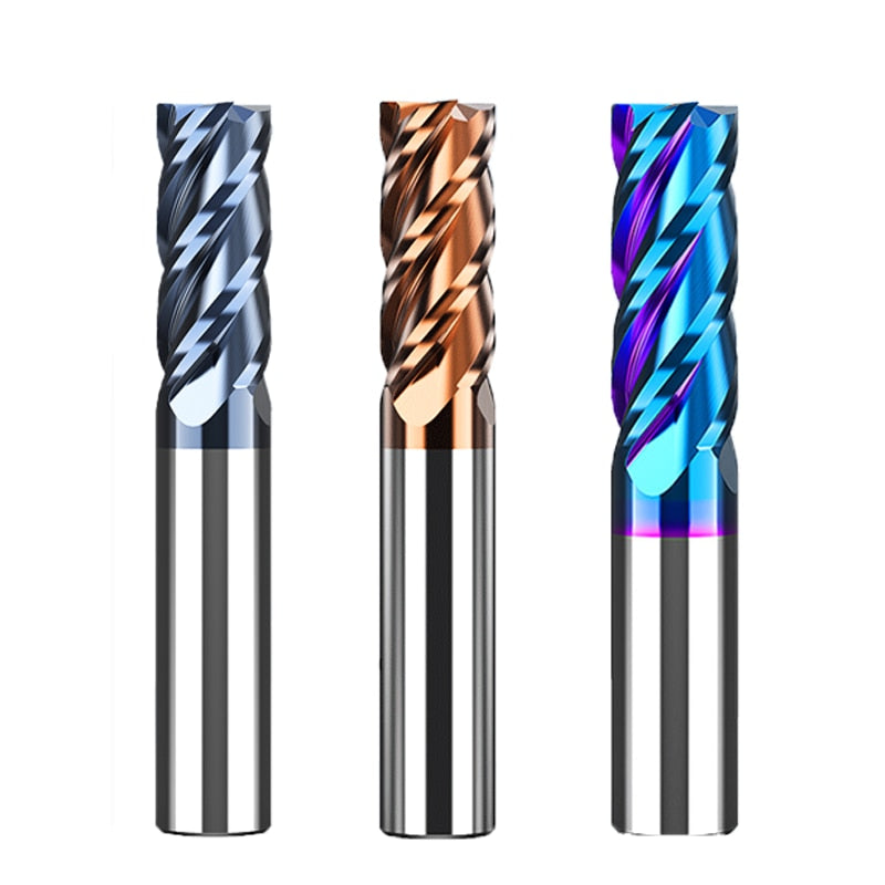 Xuhan HRC50 55 65 Carbide 4 Flutes End mill Milling Cutter Alloy Coat ...