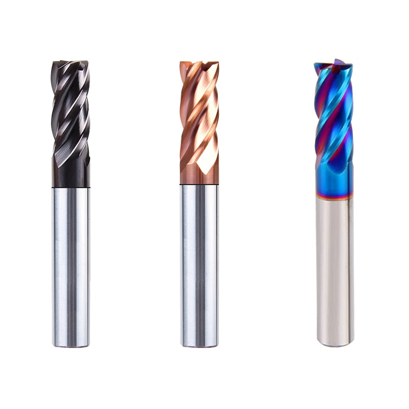 End Mill Set Buy 5pcs 4 Flute Tungsten Carbide End Mill HRC50 TIALN Cnc Milling Cutter Set 6x50mm End Mills - Foto 7