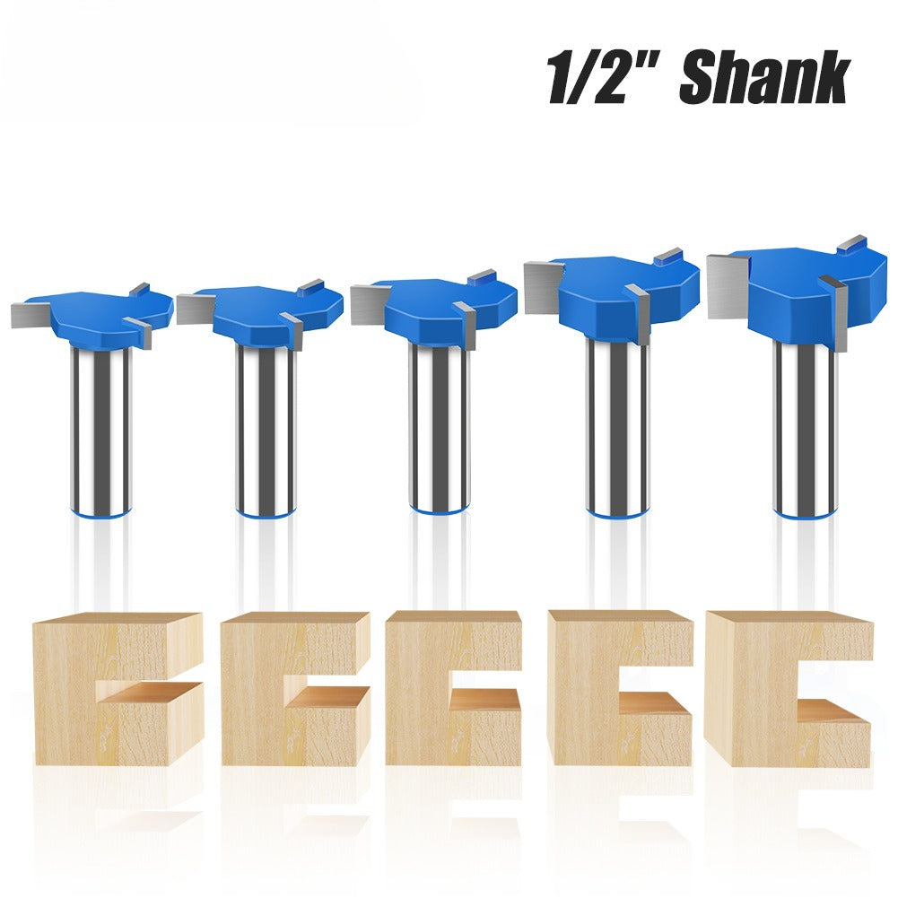 Three-blade T-knife Tungsten steel milling cutter Slotting cutter Bottom cleaning cutter Three-tooth T-cutter Slotting cutter Large diameter trimming machine industry