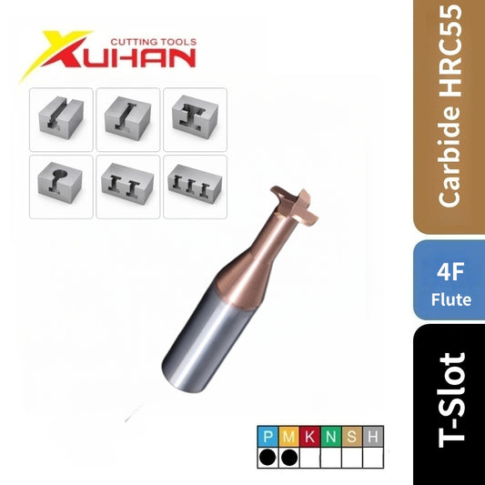 4 Flute T Slot Carbide End Mill TiSiN HRC55