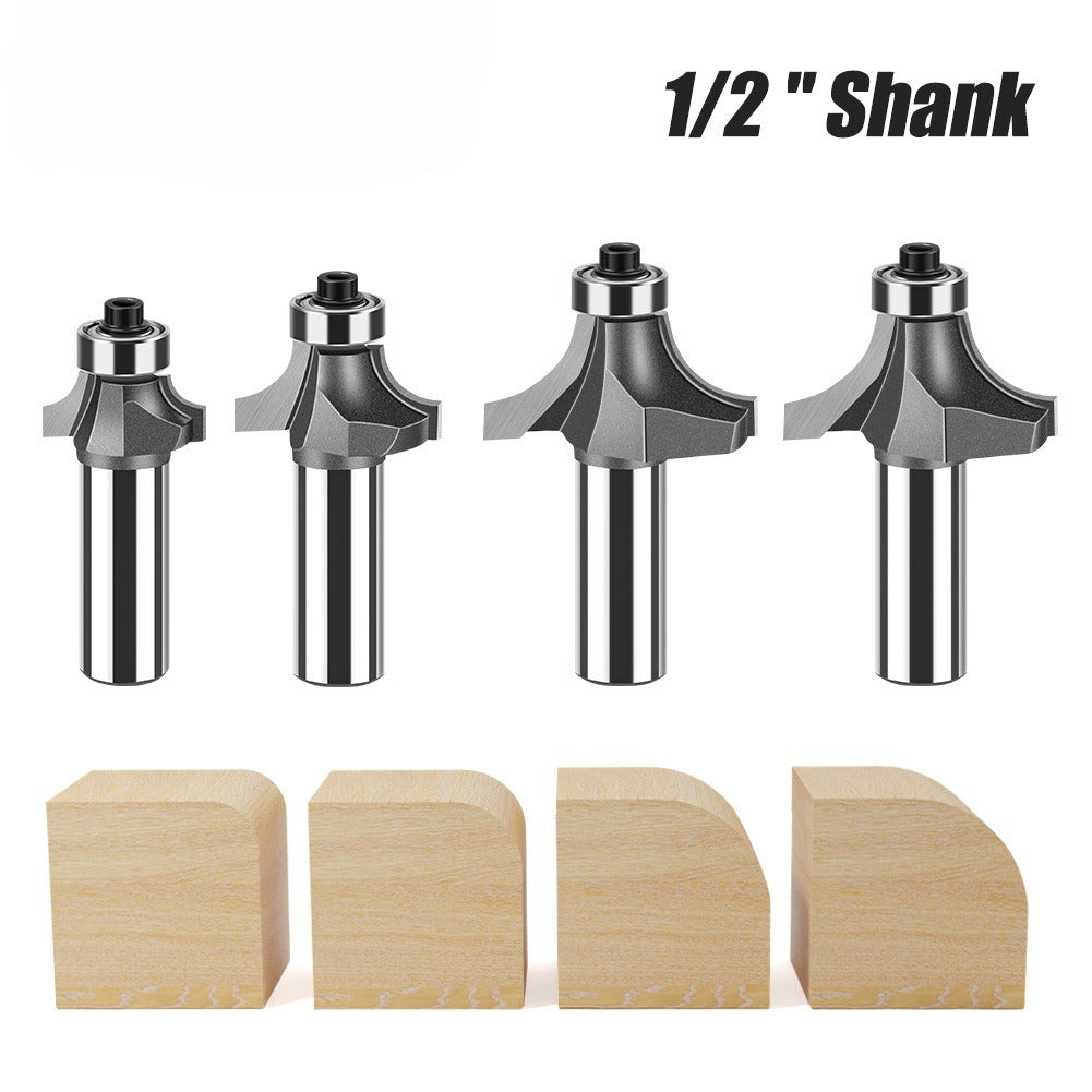 1/2 handle fillet cutter chamfering milling cutter, commonly used fillet cutter preferably tungsten steel alloy fillet cutter trimming machine tool