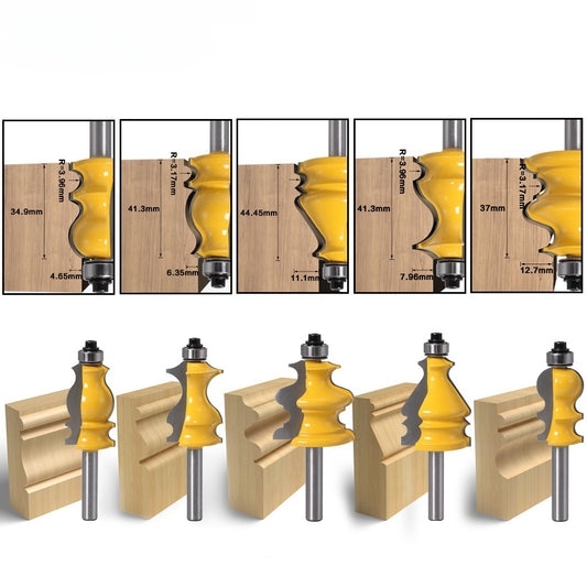 8Mm handle 5 pcs woodworking line armrest knife lace knife line knife cabinet door top line knife engraving machine engraving machine milling cutter