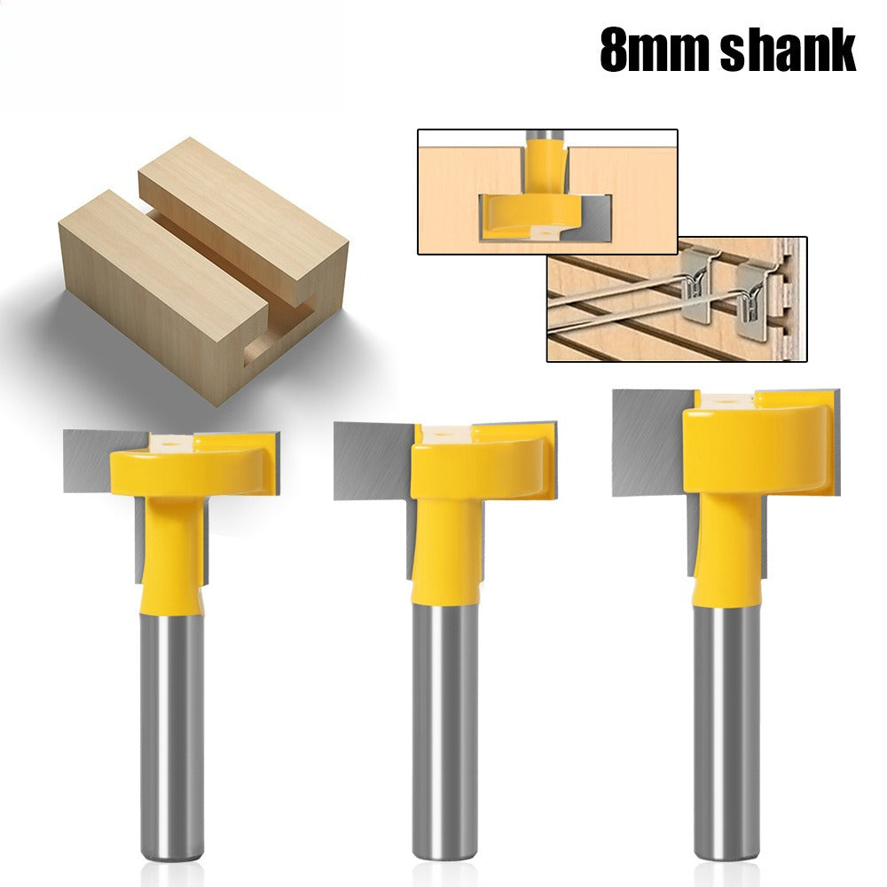 Straight edge T-cutter diameter 27mm slotting cutter 8 handle groove milling cutter Foreign trade export woodworking milling cutter