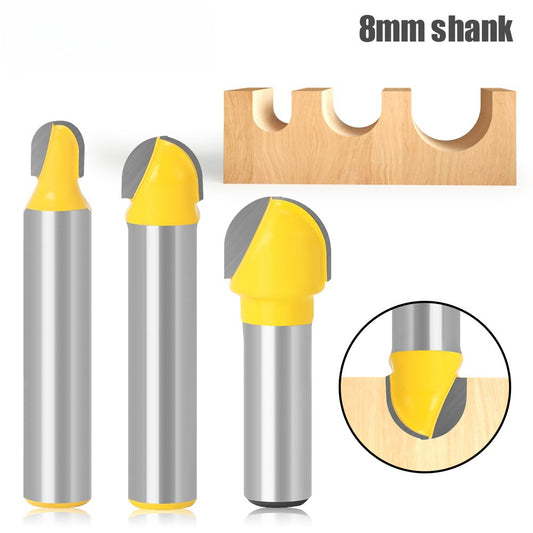3-piece set of 8-handle round bottom knife, bottom digging knife, trimming machine, knife head, aluminum-plastic plate slotting, integrated wall folding knife