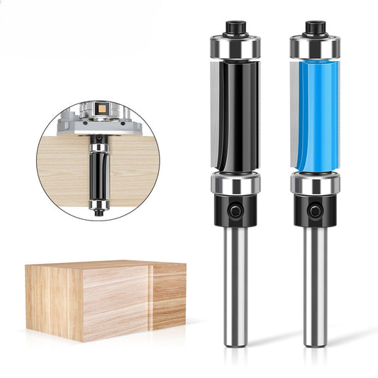 Double Bearing Trimming Knife Double Blade Straight Knife Woodworking Knife, Bakelite Milling Trimming Machine Gong Milling Cutter 1/4 * 12.7 * 25.4