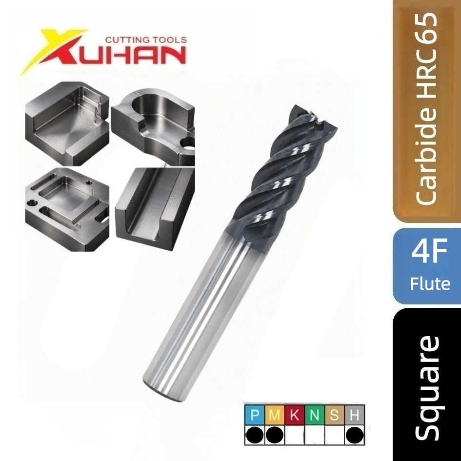 4 Flute Long Unequal Spiral SUS End Mill For Stainless Milling Cutter Tungsten Cobalt Alloy ALCrN