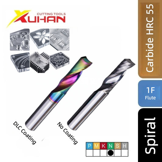 5A carbide single DLC coating flute end mill for woodworking tools aluminum cutting tool cnc milling cutter Wood milling cutter
