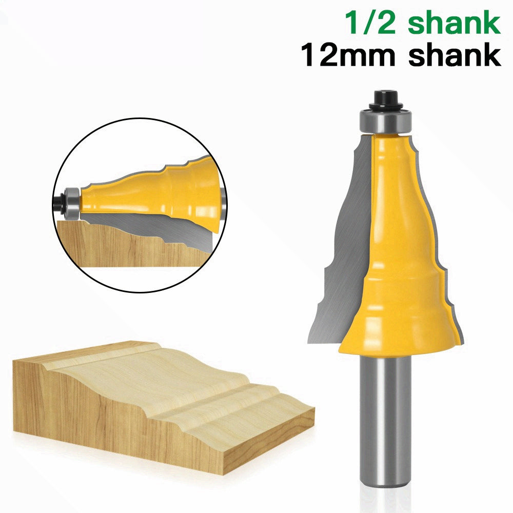 High-grade woodworking milling cutter, armrest cutter, line cutter 12.7MM shank skirting cutter, gong milling cutter, engraving cutter