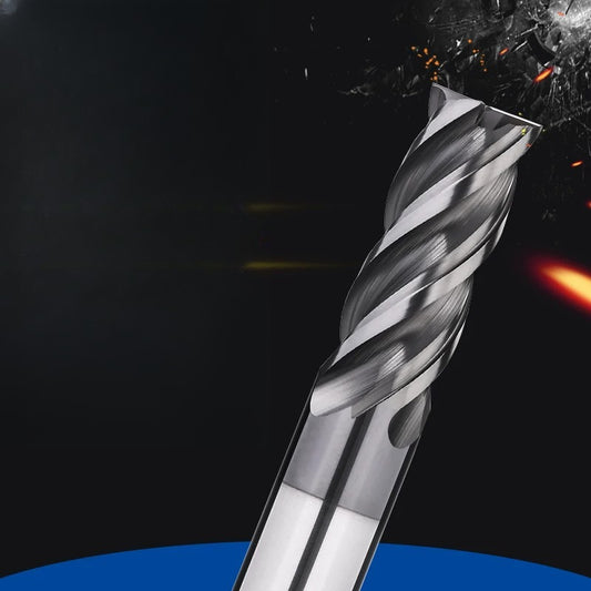 4 Flute Solid Carbide End Mill 60° Dynamic Milling HRC65 Nano Blue Coated Stainless Steel Roughing & Finishing CNC Tool