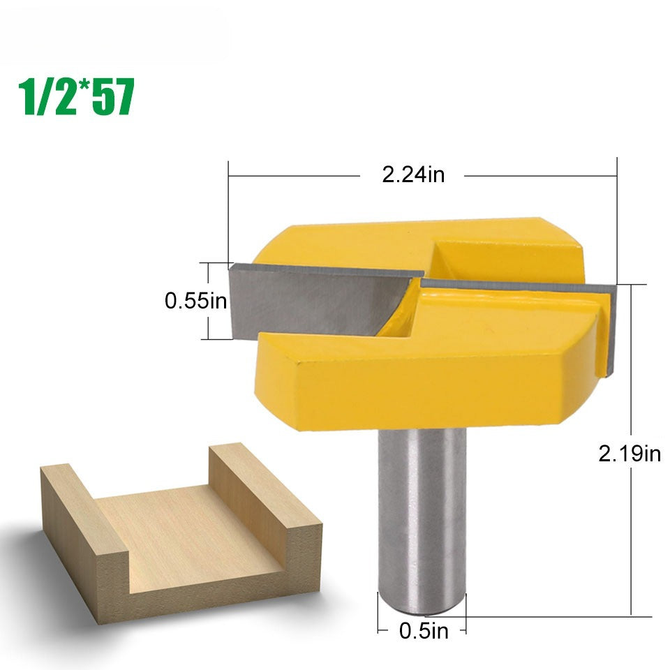 1/2 handle large diameter list knife woodworking milling cutter foreign trade AliExpress Amazon large diameter bottom cleaning knife 1/2 * 57