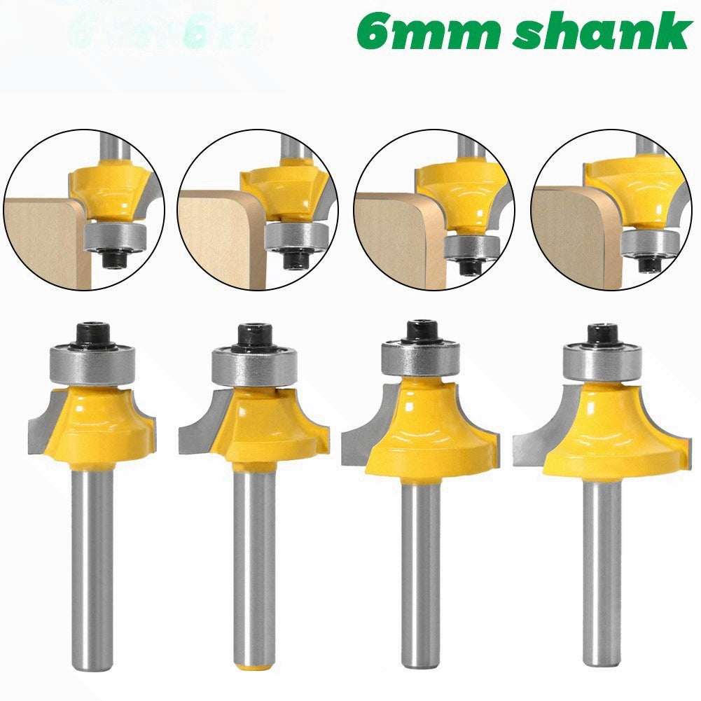 4-Piece set of fillet knives with 6 handles, commonly used fillet knives, high-grade alloy fillet knives, trimming machine, knife head chamfering knife R angle knife