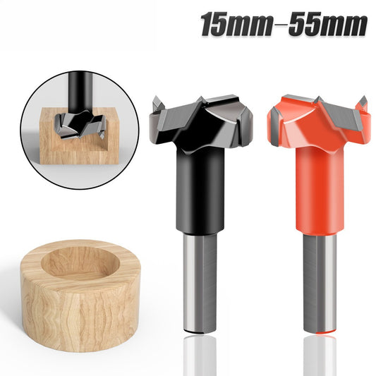 Woodworking split drill 15-55mm hole opener, split drill, forward and reverse four-tooth alloy numerical control woodworking row drill