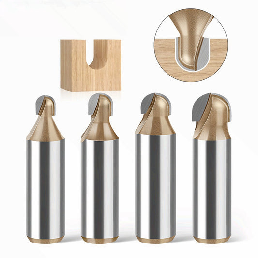 Professional grade round bottom cutter woodworking milling cutter slotting cutter 1/2 handle arc trimming machine engraving machine electric milling gong cutter head