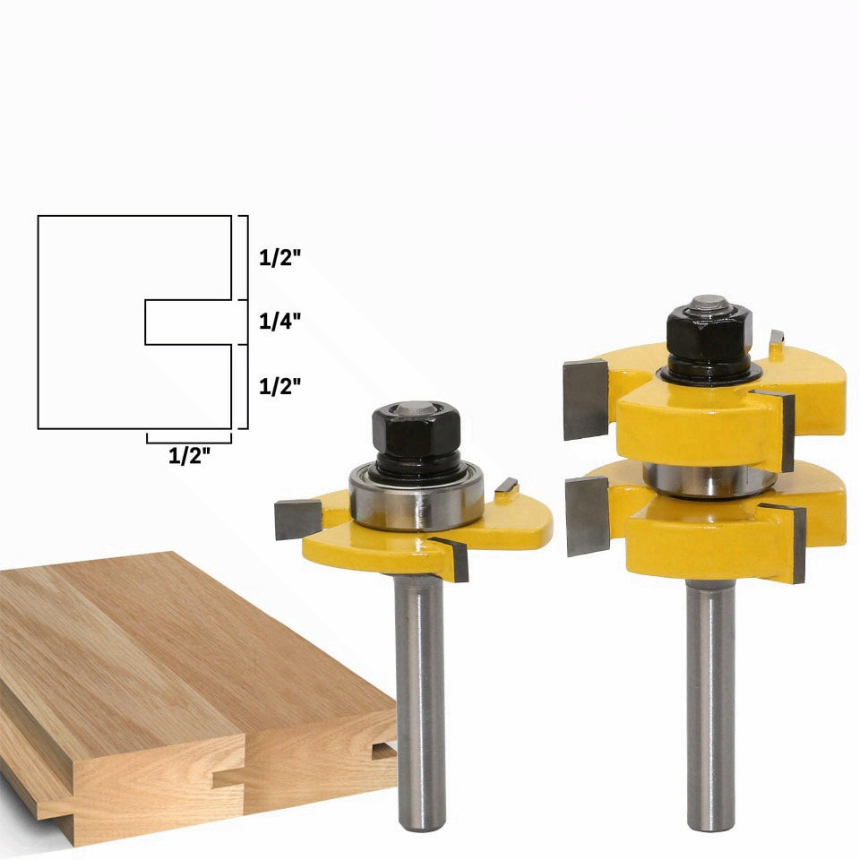 8 handle 3 tooth T-shaped tenon knife Jigsaw knife Floor knife Tenon knife Woodworking milling cutter