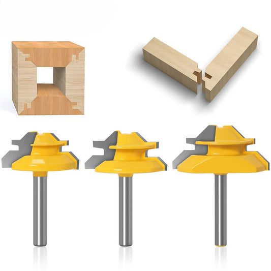 1/2 shank 1/4 shank 45 degree mortise cutter woodworking cutter puzzle cutter wood milling cutter line cutter right angle cutter