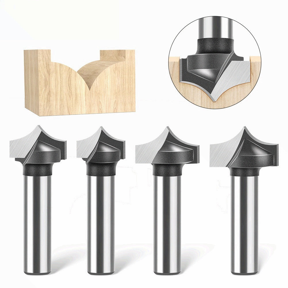8Mm handle pointed nozzle engraving knife woodworking milling cutter slotting line pointed cutter head arc v-edge knife trimming machine tool