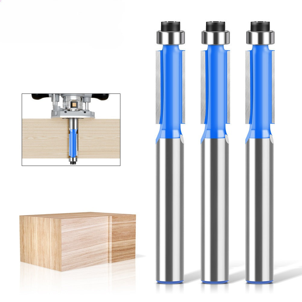 1/4 shank 6 shank bearing trimming cutter woodworking milling cutter with bearing trimming cutter double edge straight cutter woodworking milling cutter