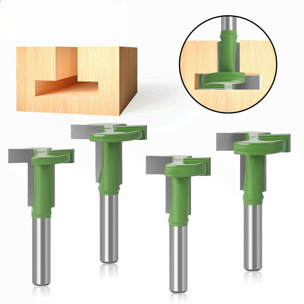 8 handle green straight edge T-tool hook milling cutter slotting cutter 8 handle groove milling cutter foreign trade export woodworking milling cutter