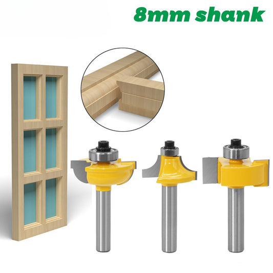 3-Piece door and window cover milling cutter tenon knife 8 handle door and window frame tenon knife door frame knife room door knife cabinet door knife engraving machine
