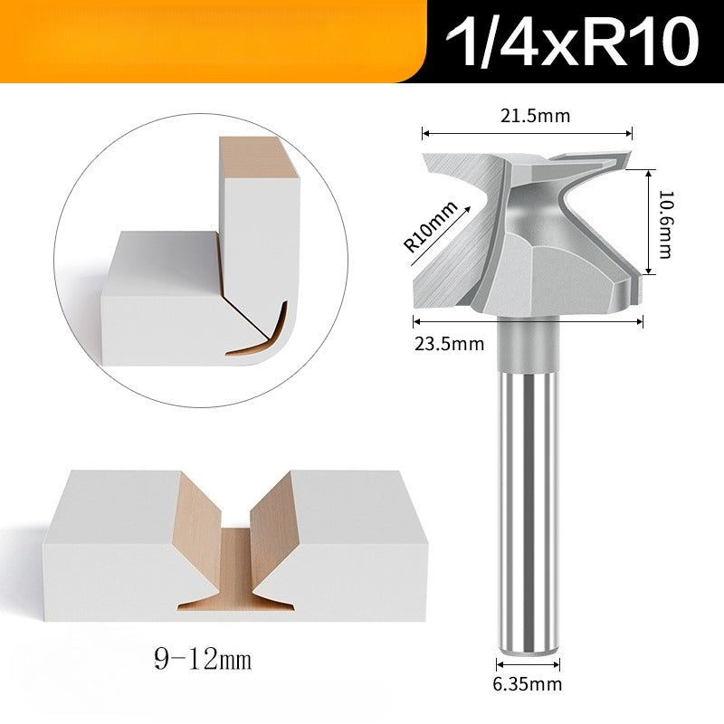 Circular arc bending integrated knife forming tool R30 wooden door and wall cabinet circular arc bending knife filling-free softening process