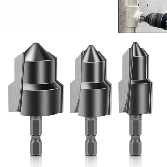 Tungsten steel alloy lifting drill PPR/TPR water pipe repair drill including mouth pagoda drill bit chamfering device 20/25/32 mm