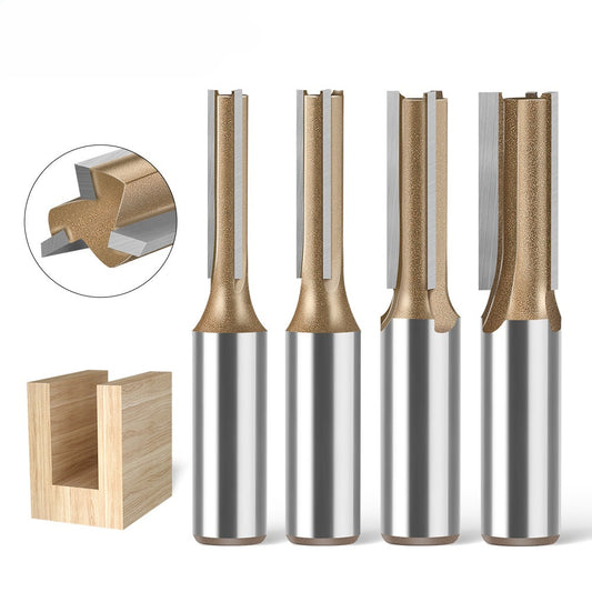 1/2 handle professional grade three-blade straight knife woodworking special milling cutter head slotting knife woodworking knife trimming grooving knife flat bottom