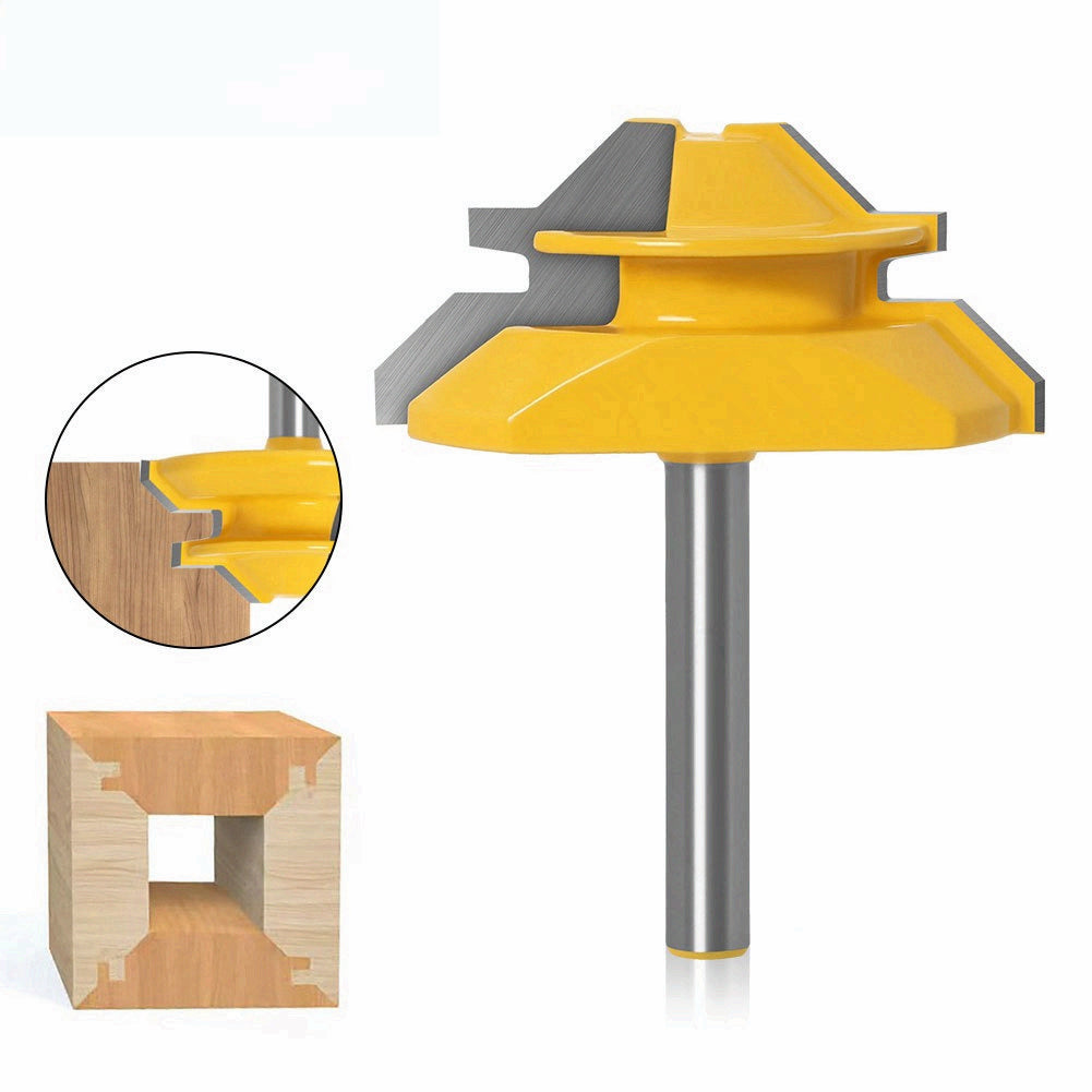 45 degree tenon cutter 1/4 * 2 woodworking milling cutter slotting cutter trimming machine cutter head engraving machine gong cutter