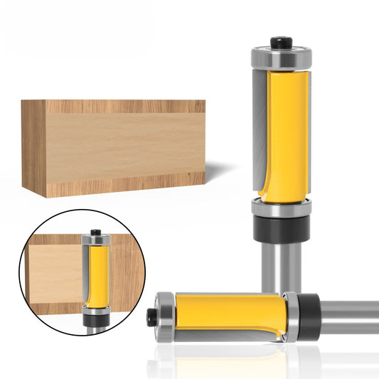 Upper and lower bearing trimming cutter 12 handle 1/2 handle woodworking milling cutter trimming cutter Double bearing trimming cutter