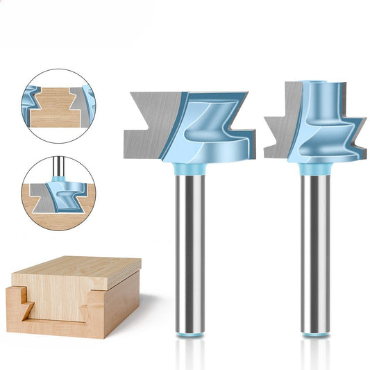 Drawer slide knife 1/4 handle 6 handle solid wood guide rail slider slotted desk male and female slide slot alloy milling cutter