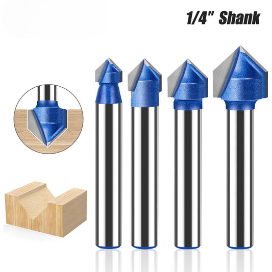 Professional grade 90-degree V-shaped knife woodworking milling cutter trimming machine cutter head aluminum-plastic panel slotting integrated wall folding knife