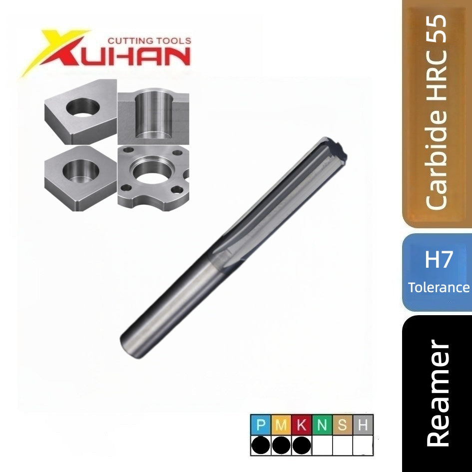 Straight Flute Carbide Reamer Coated H7 Precision Hole Finishing Tool CNC Machine Reamer