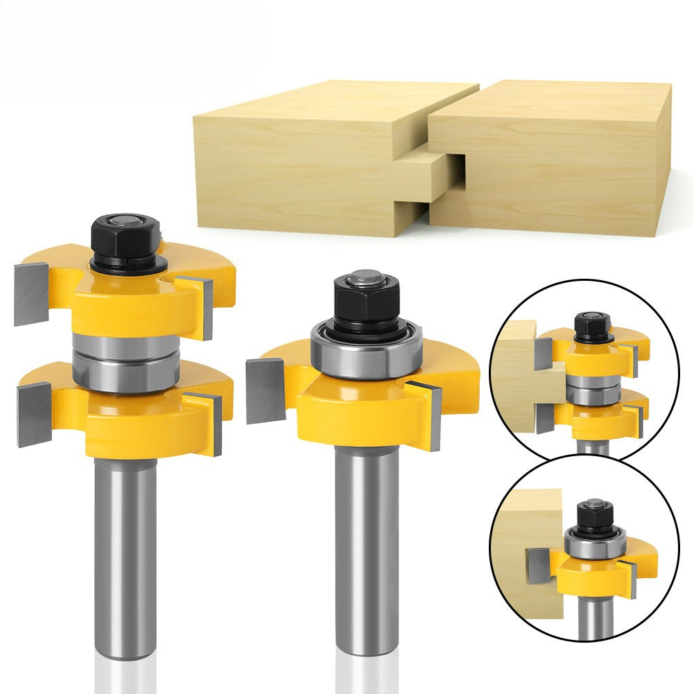 3-tooth T-shaped tenon knife, plywood knife, floor cutter, woodworking milling cutter, engraving machine cutter head, foreign trade export
