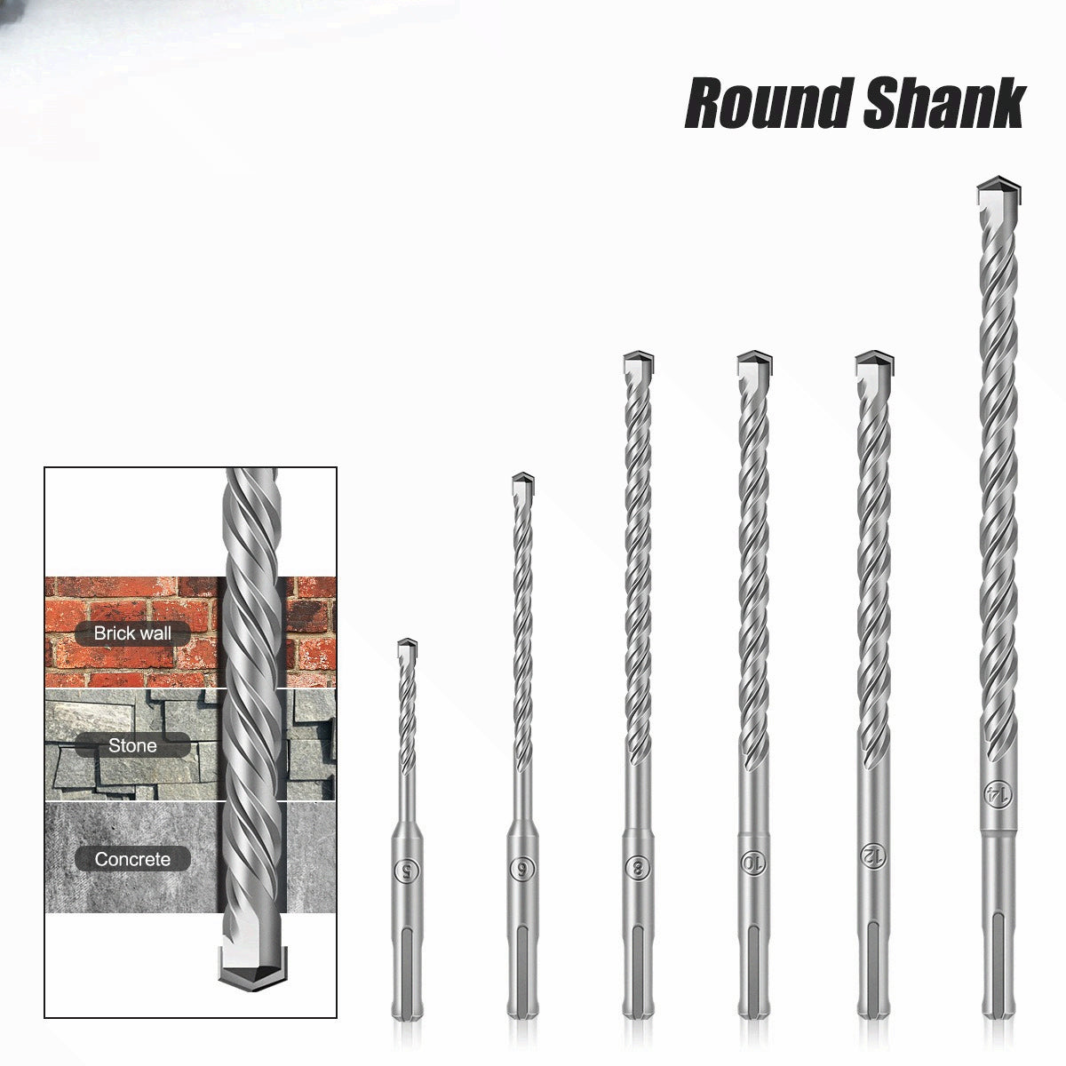 Combination impact drill, drill bit set Alloy electric hammer drill Concrete through wall opening, wall opening drill