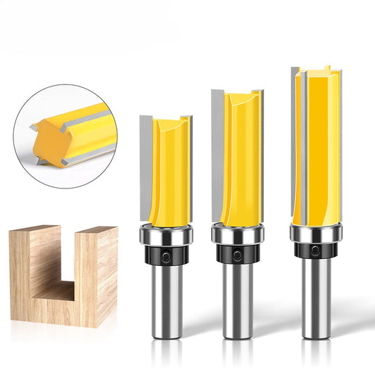 12 handle bearing straight knife imitation trimming knife straight edge woodworking milling cutter head engraving machine milling cutter double edge four edge slotting