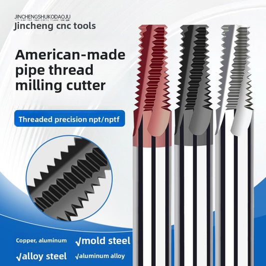 American pipe thread milling cutter NPTF1/4 3/8 1/2 1/8 3/4 stainless steel NPT cone pipe milling cutter