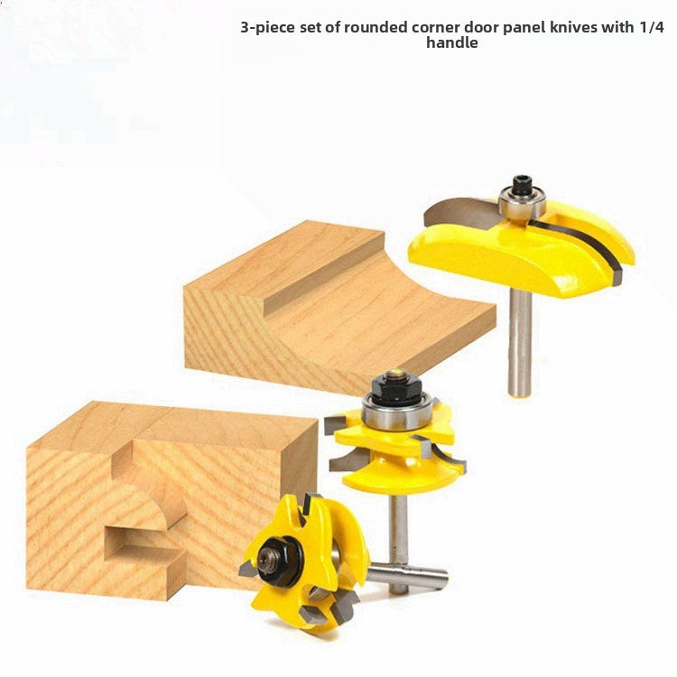 1/4 handle high-grade tenon knife cabinet door knife cabinet door frame knife rounded corner tenon knife engraving machine trimming machine milling cutter