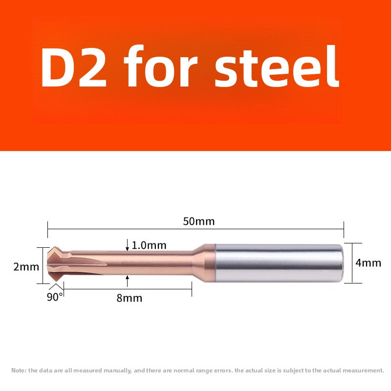 Tungsten steel upper and lower chamfering tool 60/90 degrees double-sided chamfering T-shaped integral alloy positive and reverse inner hole reverse thread cutting tool