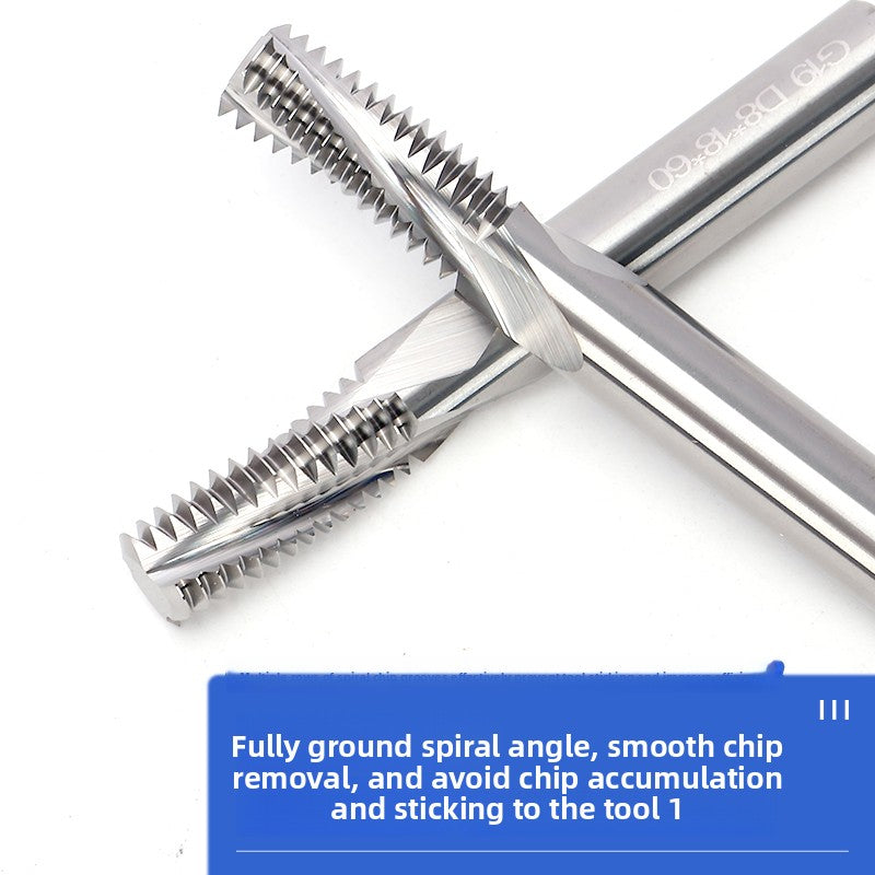 Inch tungsten steel cylindrical pipe thread milling cutter sealed type CNC numerical control tool G1/4 steel coating