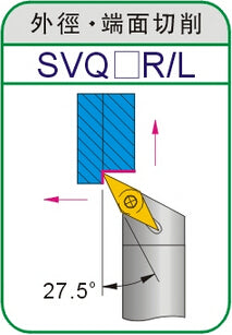 Lathe Turning Holder SVQBR/SVQBL 1616H16/2020K16/2525M16/3232P16