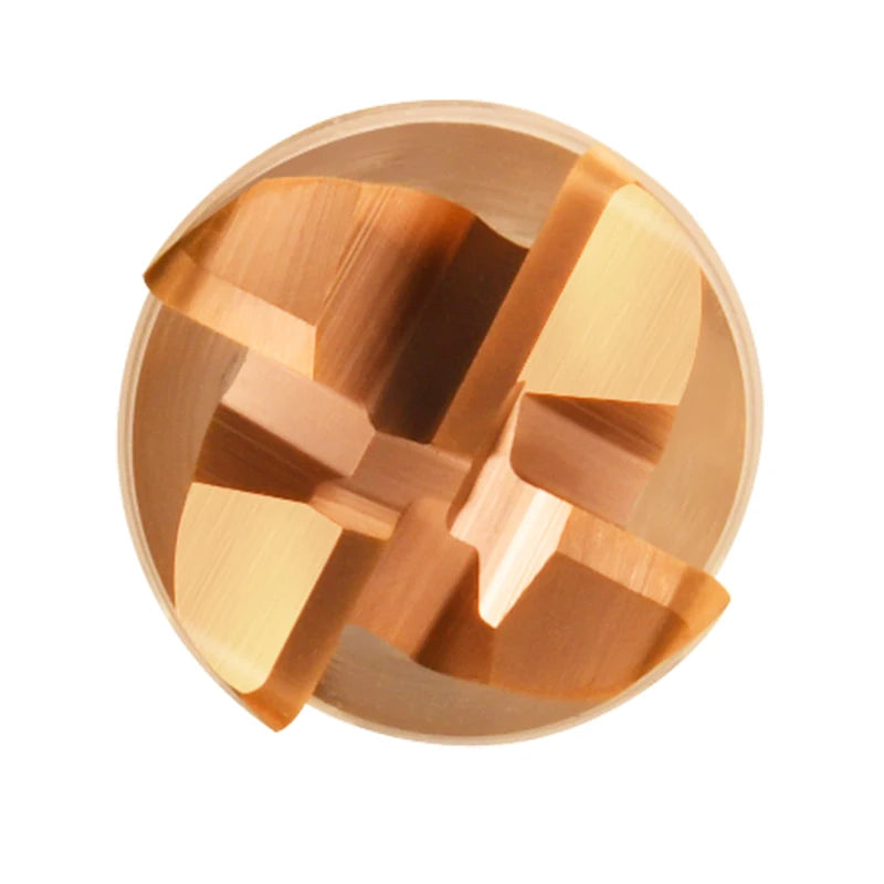 XUHAN Longth Corner Radius End Mill CNC R Bullnose Cutter Tungsten Carbide Steel Metal Router Tool 4 Flutes R0.5 R1 Surface Machining